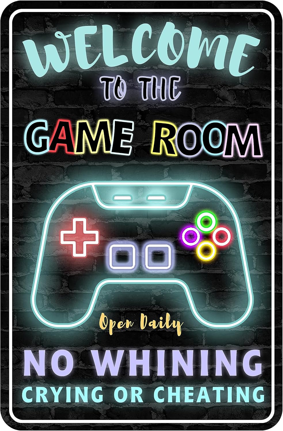Gaming Accessories For Room - Targa in metallo per la sala