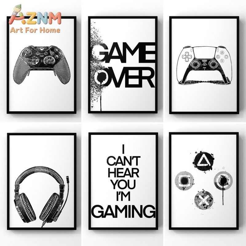 AZNM Quadro su Tela Bianco e N - Gaming Accessories For Room recensione e prezzo