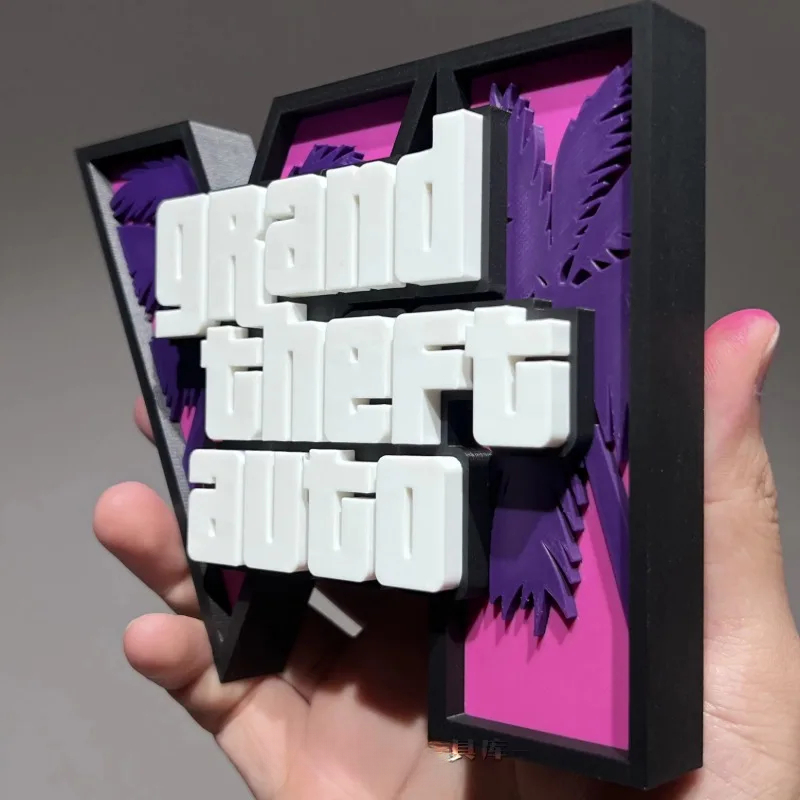 Logo 3D di GTA 6, Grand Theft  - Accessories For Your Gaming Room recensione e prezzo